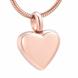 Ashanger rvs hart klein roségoudkleurig