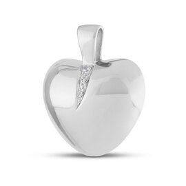 Ashanger Hart zilver 925 met Zirkonia steentjes