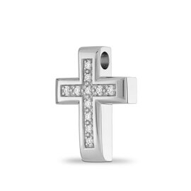 Ashanger Kruis zilver 925 met Zirkonia steentjes