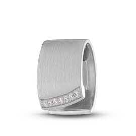 Ashanger Rechthoek zilver 925 met Zirkonia steentjes