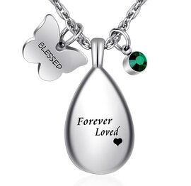 Ashanger Traan Forever Loved RVS incl. ketting