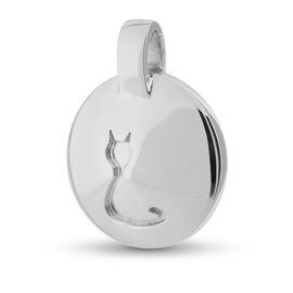 Ashanger Rond met katje zilver 925