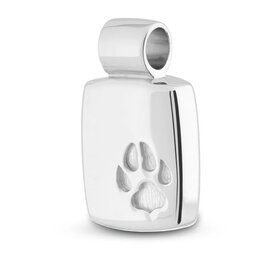 Assieraad Rechthoek met pootafdruk zilver 925