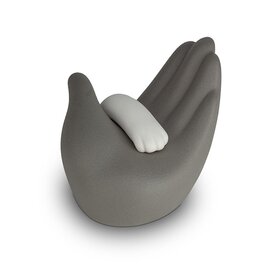 Porselein urn katten- / hondenpootje in hand (1,5L)