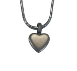 Ashanger Hart klein zilverkleurig rvs mat 