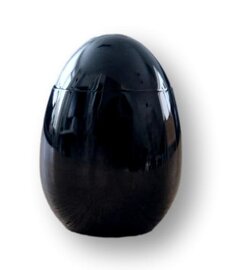 Mini urn rvs ei zwart glans 4,2cm