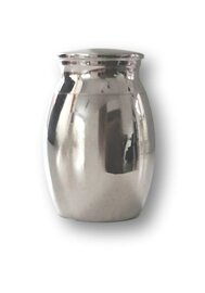 Mini urn zilverkleurig glanzend  (extra klein: 3cm)