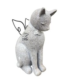 Beeldje Kat 'Angel' grijs