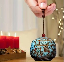 Kleine urn Kurarama blauw (0,045L)