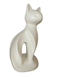 Katten urn design mat wit (0,4L)