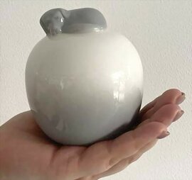 Honden urn grijs/wit (0,3L)