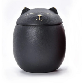 Urn Poes mat zwart zonder goud (0,39L)