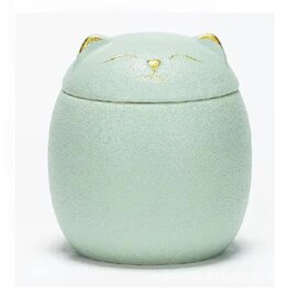 Urn Poes mat mintgroen zonder goud (0,39L)