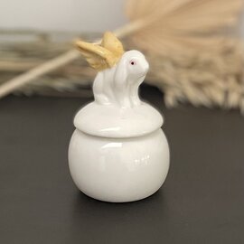 Urn konijn wit/oranje (0,07L)