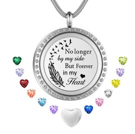 Ashanger 'No longer by my side....' incl. ketting