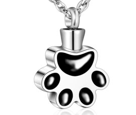 Ashanger Pootje hond/kat zwart incl. ketting