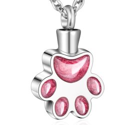 Ashanger Pootje hond/kat roze incl. ketting