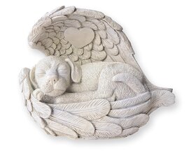 Urn slapende hond in vleugels sand/white (1,8L)