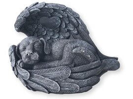 Urn slapende hond in vleugels black/dust (1,8L)