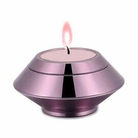 Mini urn waxinelichthouder lila/paars mat voor kaars (0,025L)