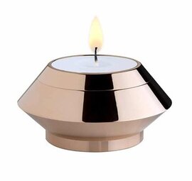 Mini urn waxinelichthouder roségoudkleurig voor kaars (0,025L)