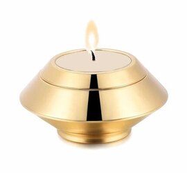 Mini urn waxinelichthouder goudkleurig voor kaars (0,025L)