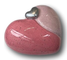 Urn Hart roze groot (1L)