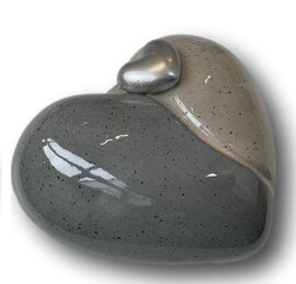 Urn hart grijs groot (1L)