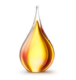 Urn glas druppel klein rosegoudkleurig (0,05L)