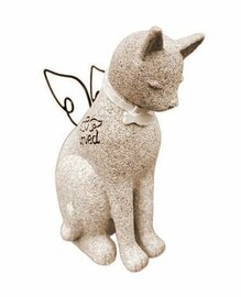 Beeldje Kat 'Angel' bruin