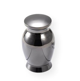 Mini urn klassiek rvs gun metal color glanzend (0,0075L)