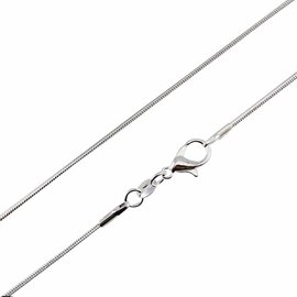 As ketting rvs slang zilverkleurig 60 cm