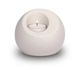 Porseleinen urn waxinelichthouder mat wit (0,25L)