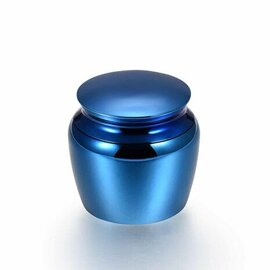 Mini urn rvs blauw glanzend (4 cm)