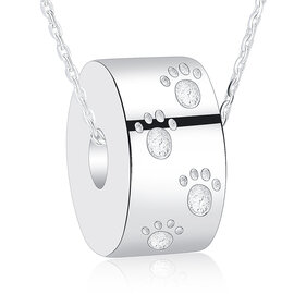 Asbedel hondenpootjes zilver 925