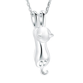 Ashanger kat zilver 925