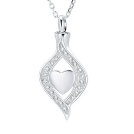 Ashanger sierlijk hart zilver 925