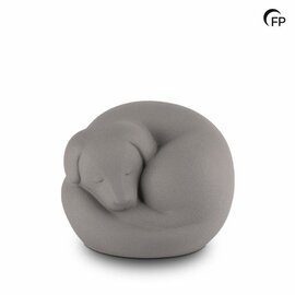 Grote urn slapende hond donkergrijs (3,3L)