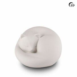 Urn slapende kat wit (1,0L)