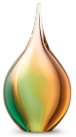 Urn glas druppel klein goud groen (0,05L)