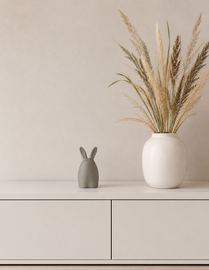 Moderne dieren urn konijn Bunny grijs 0,25L
