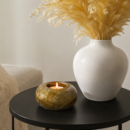 Keramische mini urn waxinelichthouder kristal lak (0,05L)