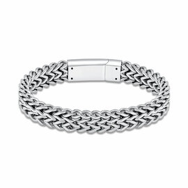 As armband zilverkleurig rvs 17 cm