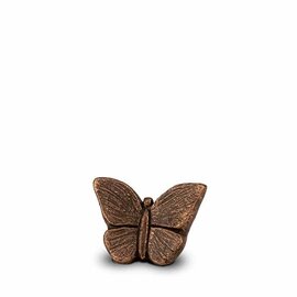 Keramische kunst urn vlinder brons mini (0,06L)