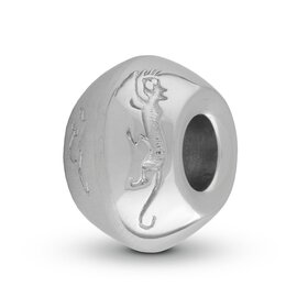 Asbedel Bol met kat en muis zilver 925